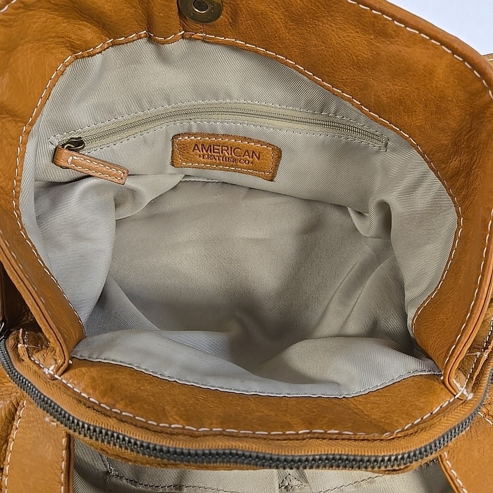 American Leather Co. Brookfield Hobo Shoulder Handbag Leather Shopper - Picture 5 of 16